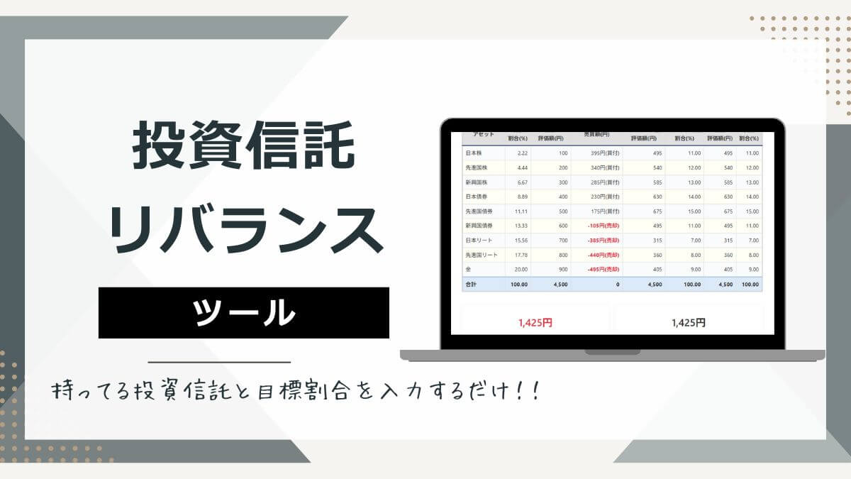 投資信託リバランス計算ツール